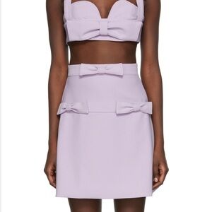 SOLD 🌸🌸High-Waist Lilac Bow-Detail Mini Skirt